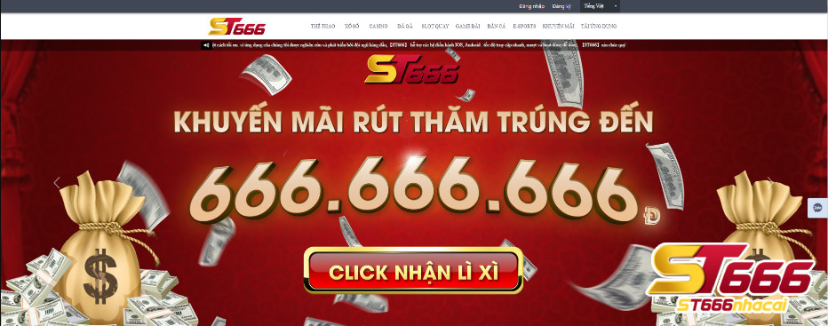 ST666 mang đến nhiều khuyến mãi cực khủng cho các anh em