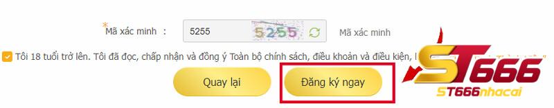 Bấm xác nhận vào ô đăng ký ngay