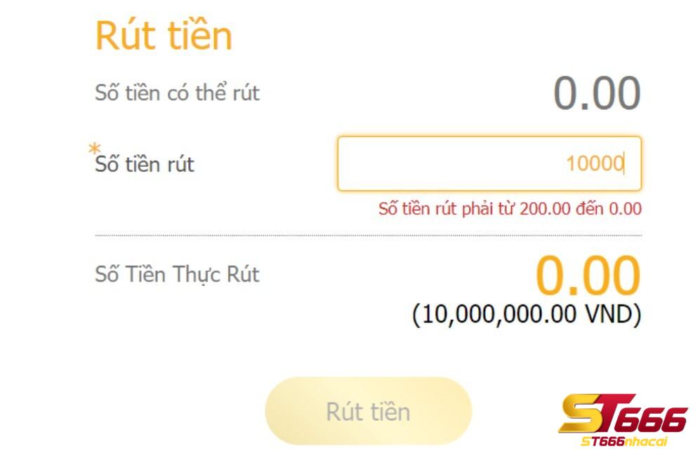 Hoàn thành thủ tục rút tiền St666