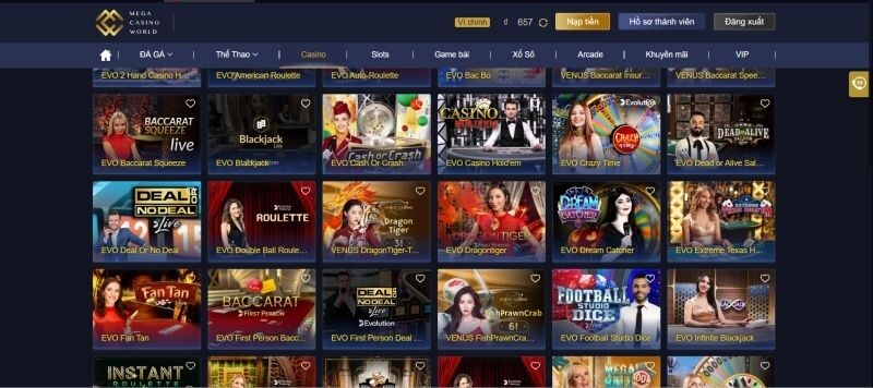 Những trò chơi casino online được yêu thích tại casinomcw